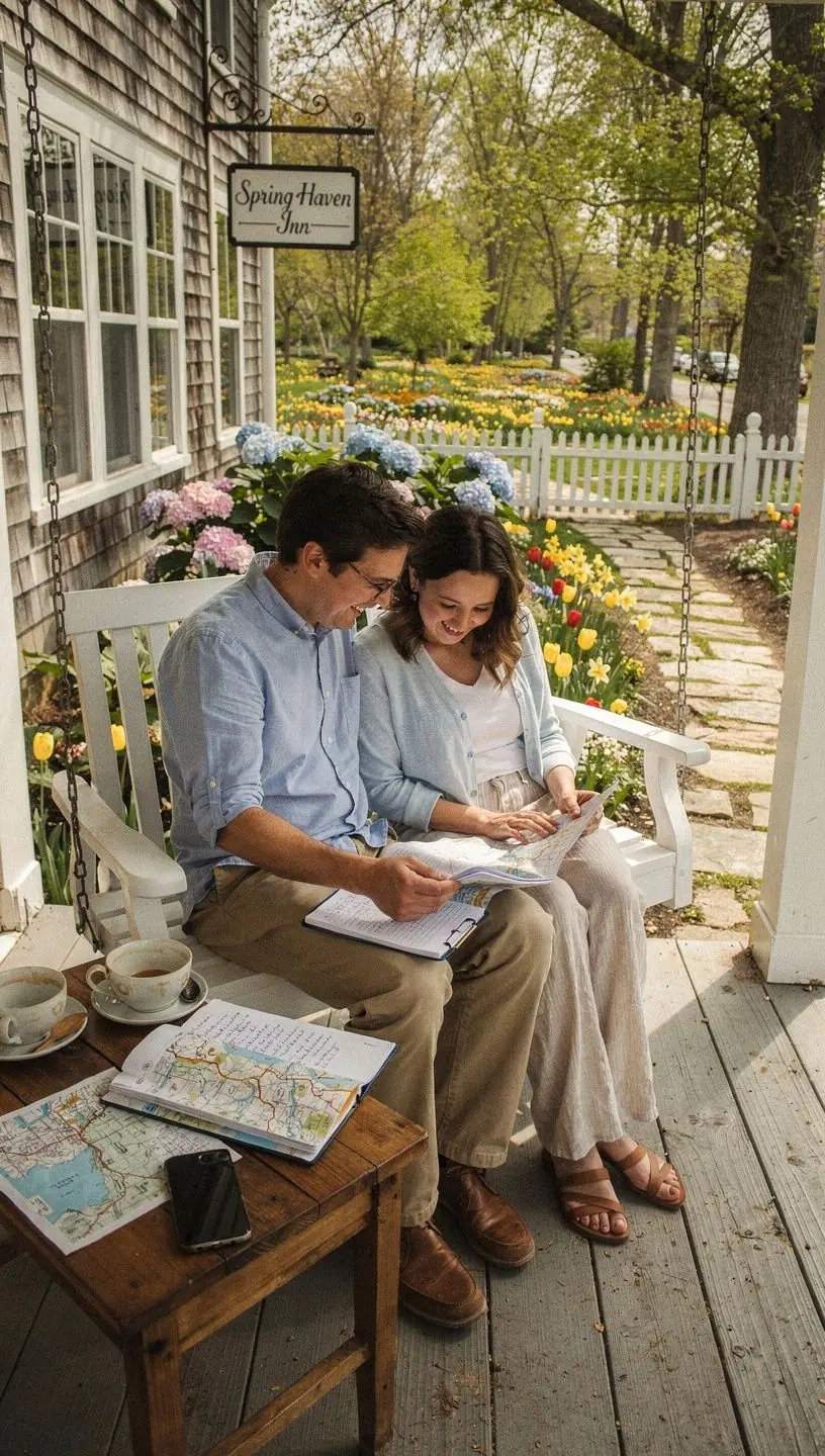 Widok na zachód słońca nad amerykańskim krajobrazem, idealny na odpoczynek.